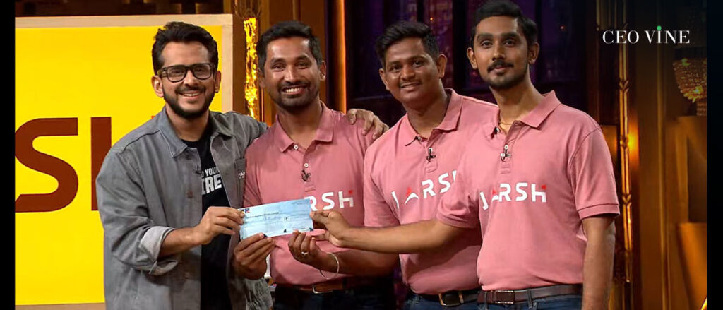 Jarsh Safety founders on Shark Tank India - Secures ₹1 Crore Deal