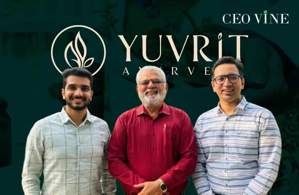 Yuvrit Ayurveda co-founders Puroo Soni, Rahul Jhawar and Dr. G.G. Gangadharan