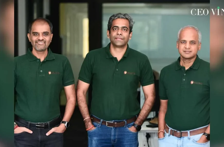 Mojro technology co-founders Kishan Aswath, Amit Kulkarni, and Ranganath Seetharamu