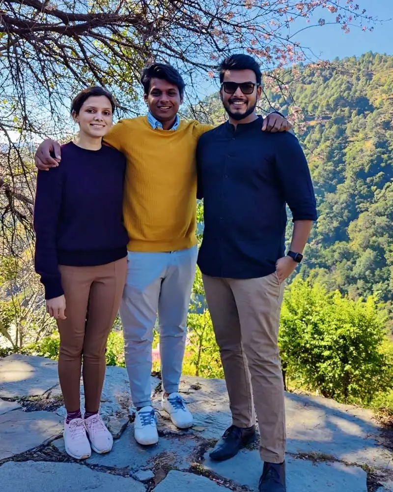 Aayushi Khandelwal, Akhil Kansal, and Kuldeep Parewa, co-founders, Anveshan